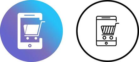 Mobile Shopping Vector Icon