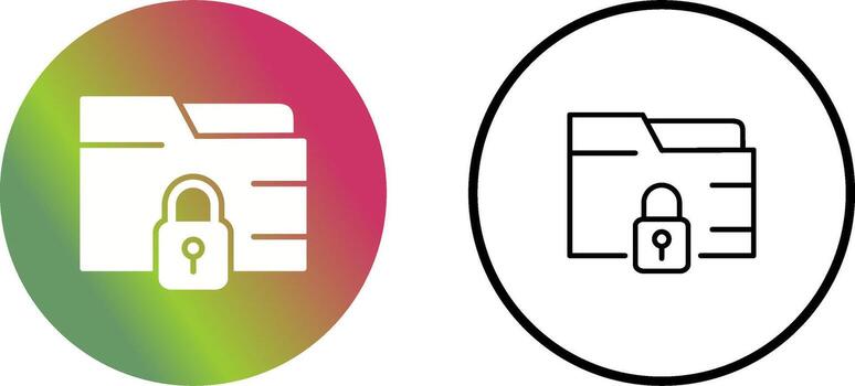 Secure Folder Vector Icon