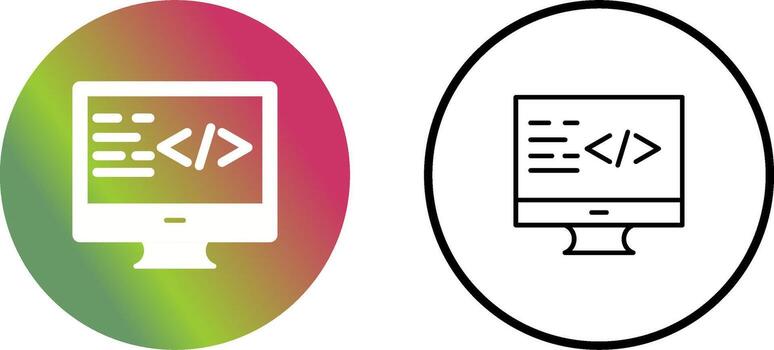 icono de vector de codificación