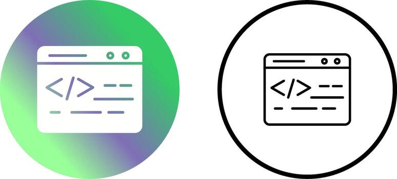 icono de vector de codificación web