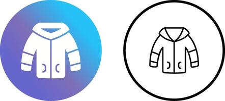 icono de vector de chaqueta de invierno