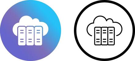 Cloud Library Vector Icon