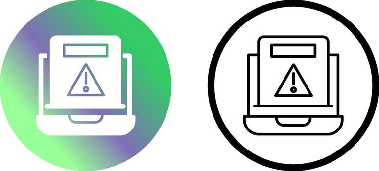 icono de vector de error