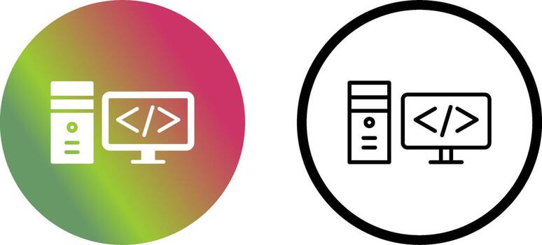 icono de vector de codificación