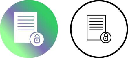 desbloquear documentos vector icono