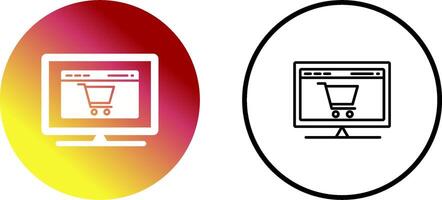 icono de vector de configuración de comercio electrónico