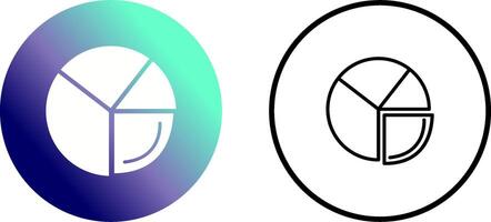 icono de vector de análisis de gráfico circular