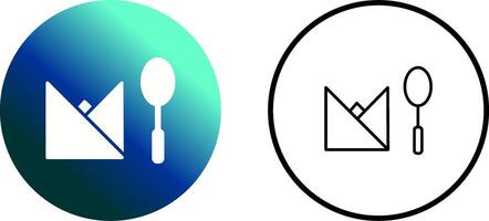 Spoon and Napkin Vector Icon