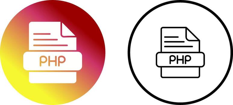 icono de vector de php