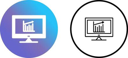 Online Graph Vector Icon