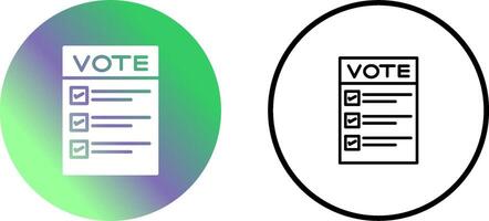 Ballot Paper Vector Icon