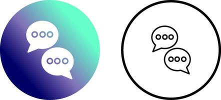 icono de vector de conversación de chat