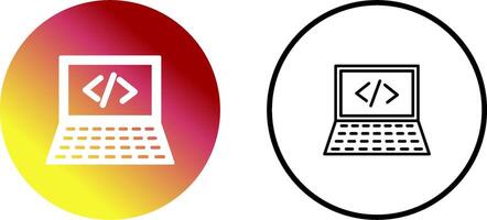 Writing Laptop Vector Icon