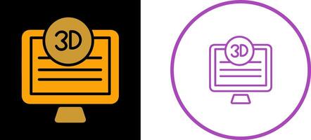 3D Quality Screen Vector Icon