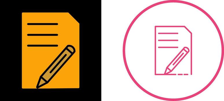 icono de vector de edición de documento