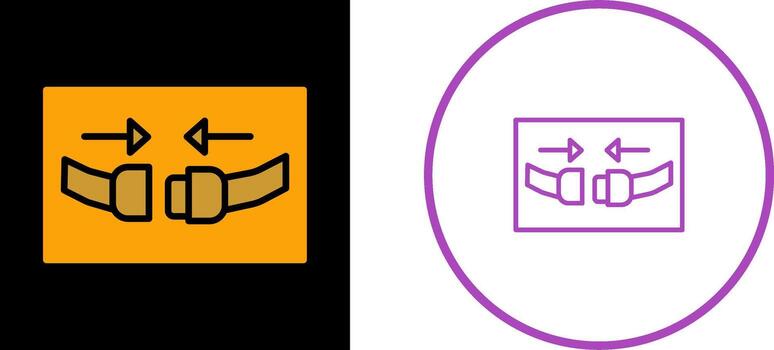 icono de vector de cinturón de seguridad