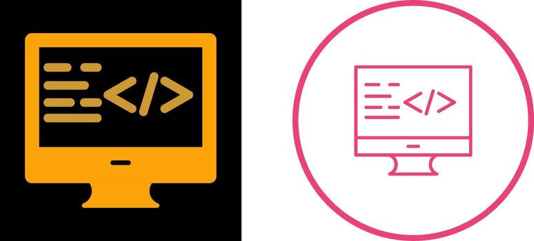 icono de vector de codificación