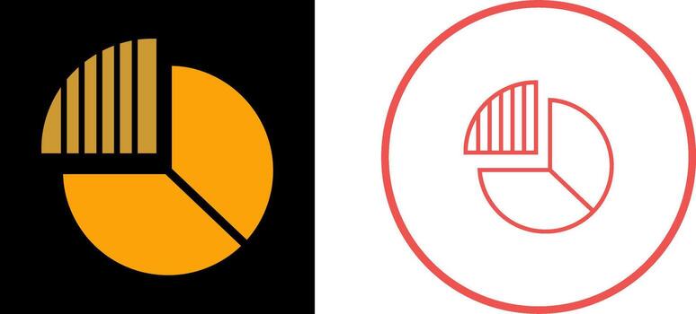 icono de vector de gráfico circular