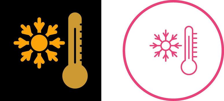 icono de vector frío