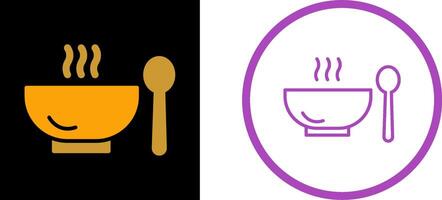 Sopa,comida,bowl,comida,caliente,cuchara, vector icono