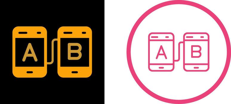 icono de vector de prueba ab