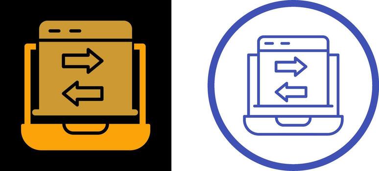 icono de vector de transferencia de datos