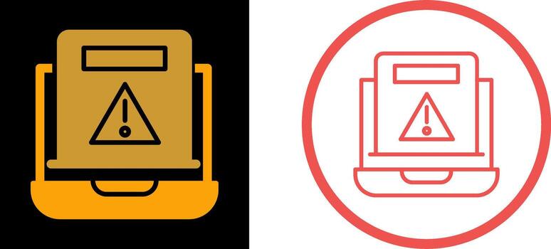 icono de vector de error