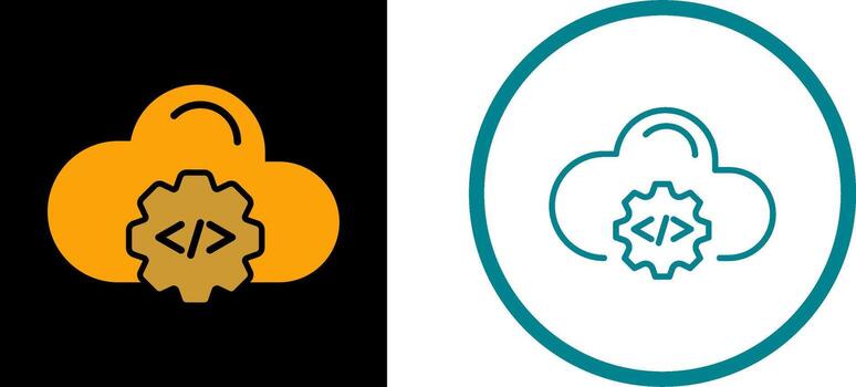 Cloud Coding Vector Icon