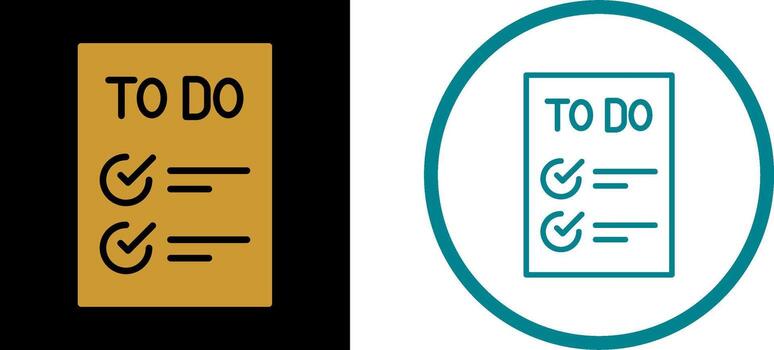 Today to Done CheckList Vector Icon