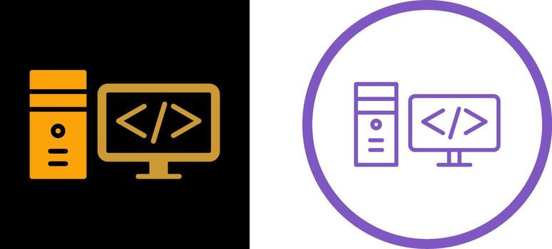 icono de vector de codificación