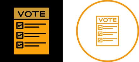 Ballot Paper Vector Icon