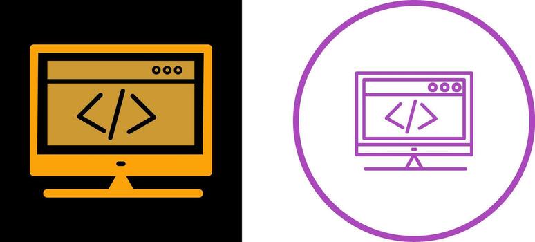 HTML Coding Vector Icon