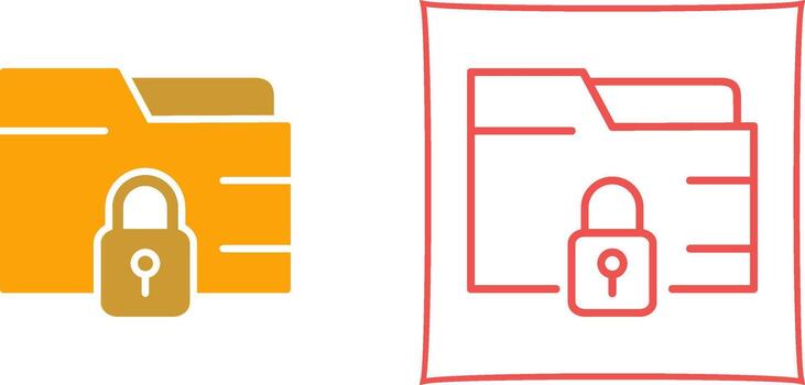 Secure Folder Vector Icon