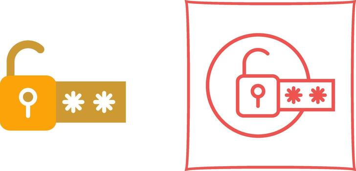 icono de vector de bloqueo de contraseña