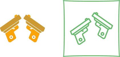 Two Guns Vector Icon