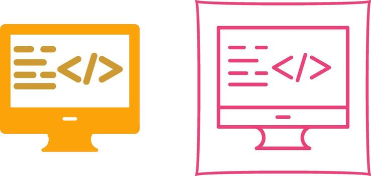 icono de vector de codificación