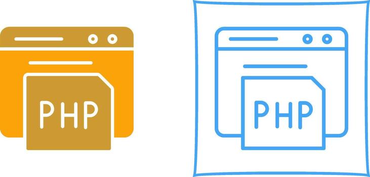 icono de vector de php