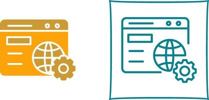 icono de vector de configuración del navegador