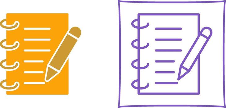 icono de vector de cuaderno de primavera