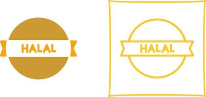 icono de vector de etiqueta halal