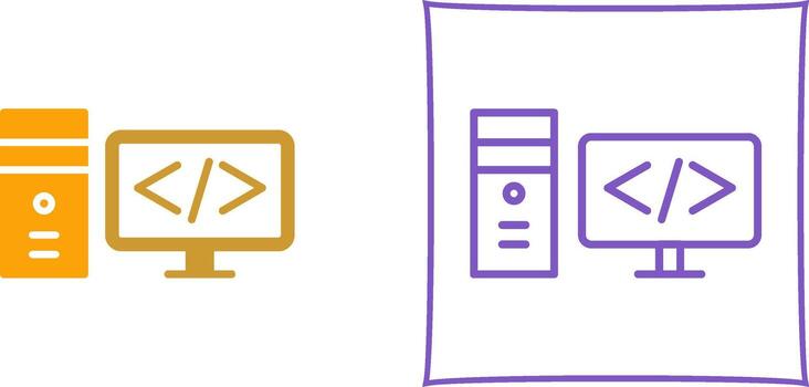 icono de vector de codificación
