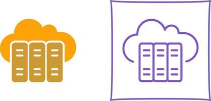 Cloud Library Vector Icon