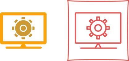 icono de vector de configuración de computadora