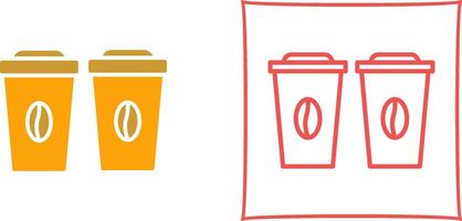 Two Coffees Vector Icon