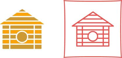 Wood Cabin Vector Icon