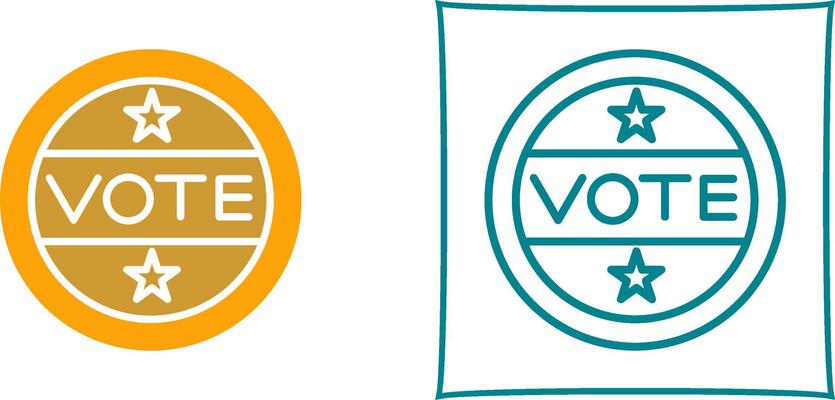 Vote Sticker Vector Icon
