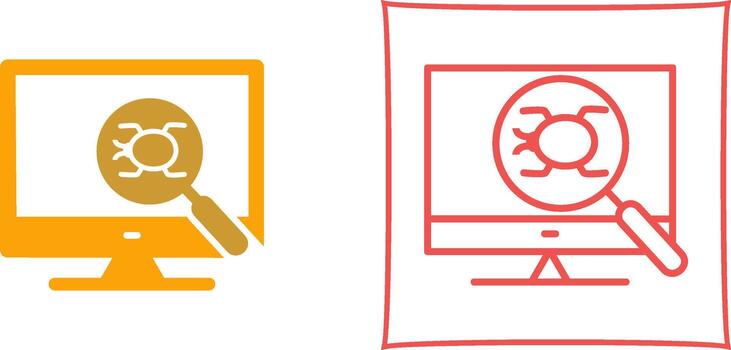 icono de vector de depuración