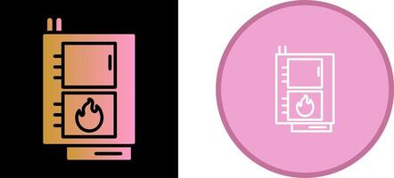 icono de vector de caldera de combustible sólido