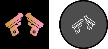 Two Guns Vector Icon