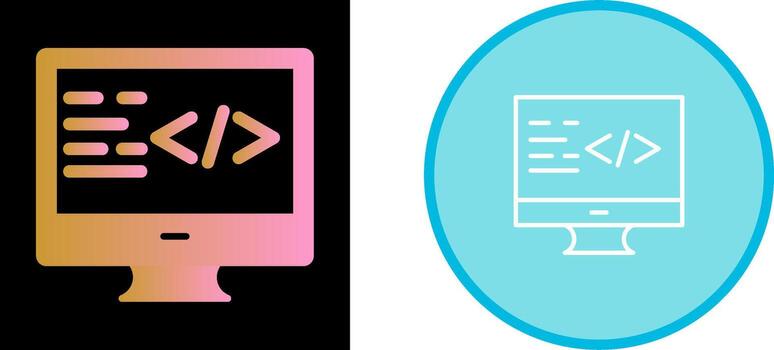 icono de vector de codificación
